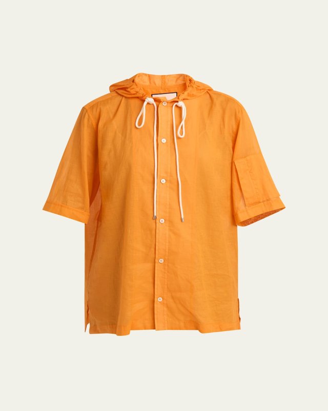 Hooded Drawstring Shirt